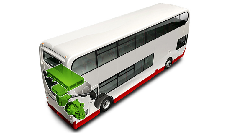 Double decker bus diagram and rendering